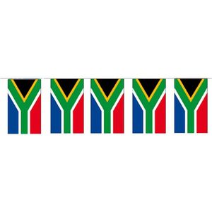 Papieren slinger Zuid-Afrika - 400 cm - Zuid-Afrikaanse vlag - Supporter feestartikelen - Landen decoratie/versiering
