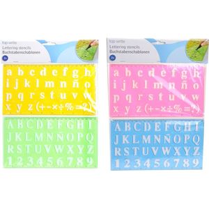 Sjablonen - 2-delig - voor cijfers en letters - Schrijfsjablonen