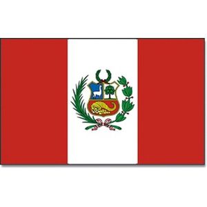 Landen thema vlag Peru 90 x 150 cm feestversiering - Vlaggen