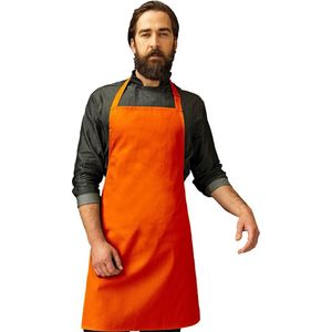 Oranje barbecue schort