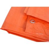 Oranje afdekzeil / dekzeil - 10 x 12 meter - dekkleed / zeil