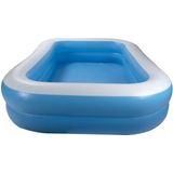 Zwembad - opblaasbaar - blauw - rechthoekig - 262 x 175 x 51 cm - opblaaszwembad