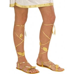 Romeinse/Griekse thema gouden dames carnaval verkleed sandalen