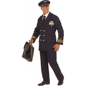 Piloten kostuum - 3-dlg - voor heren - polyester - Pilotenpak