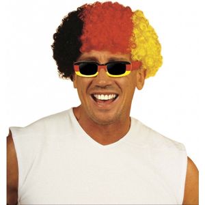 Afropruik zwart / rood / geel