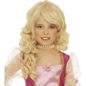 Blonde diva kinderpruik