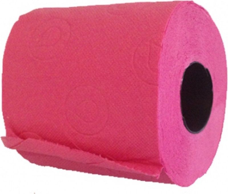 Renova Cadeau toiletpapier rol 140 vellen - Fuchsia roze - feestartikelen decoratie - WC-papier/pleepapier