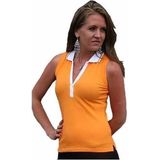 James Nicholson poloshirt - mouwloos - dames - oranje - katoen