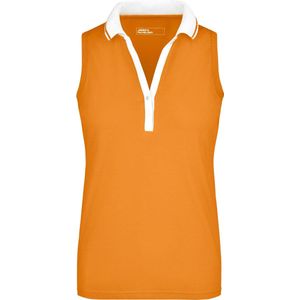 James Nicholson poloshirt - mouwloos - dames - oranje - katoen