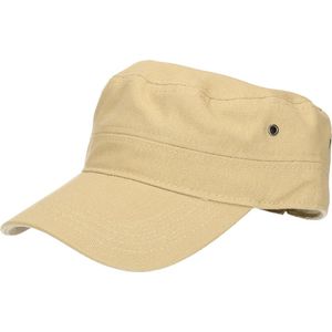 Myrtle Beach Leger/army pet voor volwassenen - kaky/beige - Militairy look rebel cap - verstelbaar