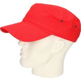 Myrtle Beach Leger/army pet voor volwassenen - rood - Militairy look rebel cap - verstelbaar