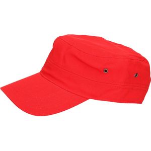 Myrtle Beach Leger/army pet voor volwassenen - rood - Militairy look rebel cap - verstelbaar