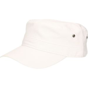 Myrtle Beach Leger/army pet voor volwassenen - wit - Militairy look rebel cap - verstelbaar