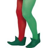Elfen schoenen - groen - volwassenen - kerstaccessoires - elfenschoentjes