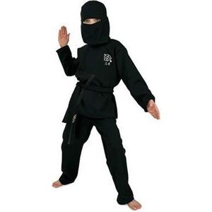 Zwart Ninja verkleed kostuum - voor kinderen - carnaval pak - compleet