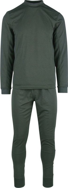 Thermo Army - Ondergoed Set - Groen - Broek en Shirt Lange Mouw