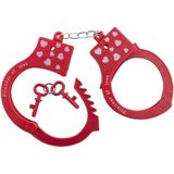 Plastic fun/hartjes/liefde handboeien voor Valentijn - Valentijnsdag - cadeautje voor hem / haar