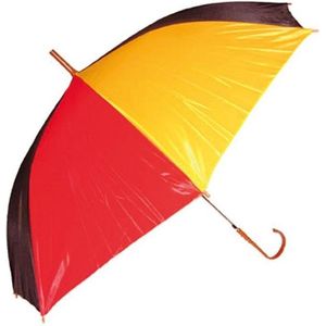 Supporters Paraplu in kleuren rood/geel/zwart voor Belgie/Duitsland