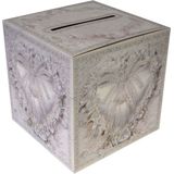 Enveloppendoos - zilver - bruiloft - papier - 30 x 30 cm - envelop cadeau doos
