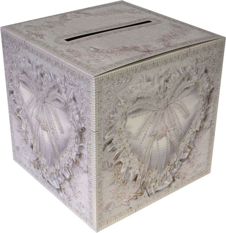 Enveloppendoos - zilver - bruiloft - papier - 30 x 30 cm - envelop cadeau doos