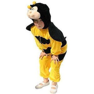 Dierenpak verkleedkleding/kostuum - Bijenpak - kinderen - geel/zwart - jumpsuit