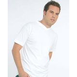 Wit basic heren t-shirt v-hals 150 grams katoen