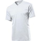 Wit basic heren t-shirt v-hals 150 grams katoen
