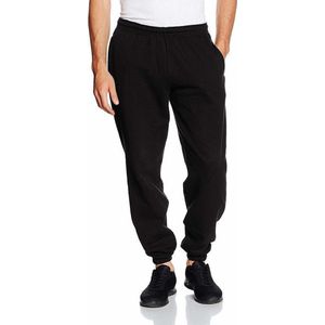 Fruit Of The Loom - Heren Trainingsbroek - Zwart - Elastische Manchet Joggingbroek