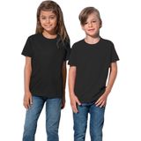 Zwarte kinder t-shirts 100 katoen - Kinderkleding basics 110 116