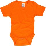Logostar - Rompertje - Oranje - Korte Mouwtjes - 100% Katoen - Kraamcadeau