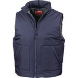 B&C - Gewatteerde Bodywarmer - Donkergrijs - Nylon - Met Opstaande Kraag