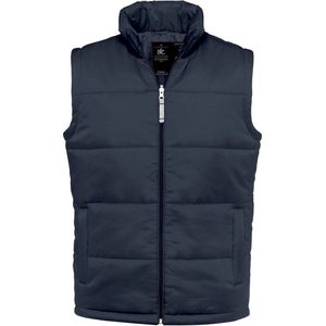 B&amp;C Gewatteerde bodywarmer - voor heren - donkerblauw - nylon - outdoor - vrije tijds jas - Bodywarmers