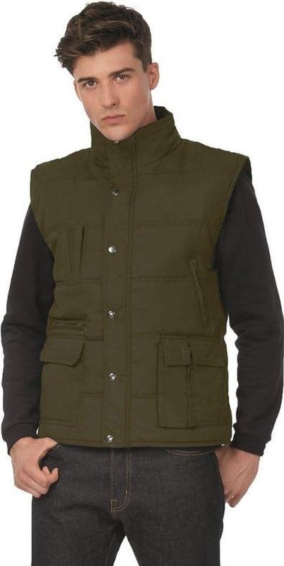 Outdoor - Bodywarmer - Olijfgroen - Mouwloos - Voor Heren