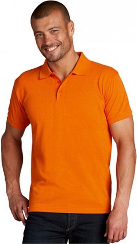 Grote maten heren poloshirt oranje