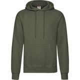 Fruit of the Loom capuchon sweater - olijfgroen - volwassenen - Classic Hooded Sweat - Hoodie - Heren kleding S