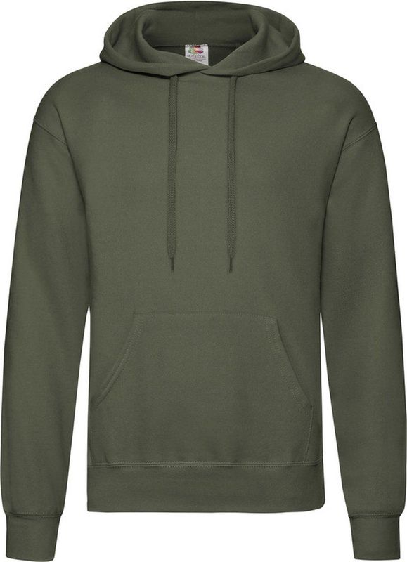 Fruit of the Loom - Classic Hooded Sweat - Donkergroen - Katoen