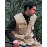 Mouwloze outdoor/vissers vesten beige voor heren