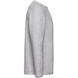 Fruit of the Loom T-shirt Lange Mouwen - Heren - Grijs - Katoen