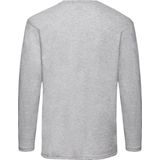 Fruit of the Loom T-shirt Lange Mouwen - Heren - Grijs - Katoen