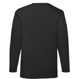 Fruit of the Loom - T-shirt Lange Mouwen - Heren - Zwart - Katoen - Regular Fit