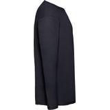 Fruit of the Loom t-shirt lange mouwen - heren - donkerblauw - katoen - regular fit - ronde hals