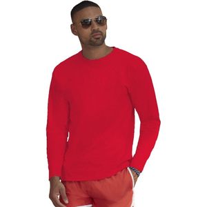 Fruit of the Loom t shirt lange mouw rood
