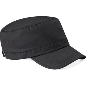 Katoenen Leger/Army Pet/Cap Zwart Voor Volwassenen - Beechfield Petten/Caps - Zwarte Unisex Petjes