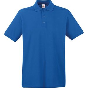 Fruit of the Loom poloshirt premium - blauw - heren - katoen - 180 grams