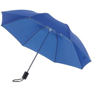 Blauwe paraplu uitklapbaar met hoes 85 cm