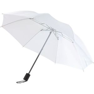 Witte paraplu uitklapbaar met hoes 85 cm