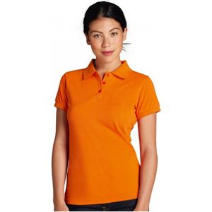Lemon & Soda - Poloshirt - Oranje - Katoen - Licht Getailleerd