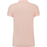Lemon Soda Dames basic poloshirt - lichtroze - korte mouw - getailleerd - katoen
