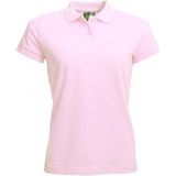 Lemon Soda Dames basic poloshirt - lichtroze - korte mouw - getailleerd - katoen