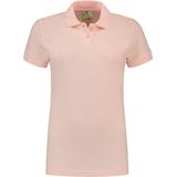 Lemon Soda Dames basic poloshirt - lichtroze - korte mouw - getailleerd - katoen